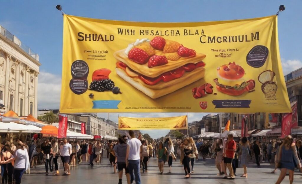 Well designed banner attracting peoples attention